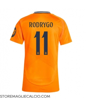 Real Madrid Rodrygo Goes #11 Maglia Gara Trasferta Repliche 2024-25 Donna